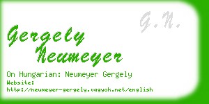gergely neumeyer business card